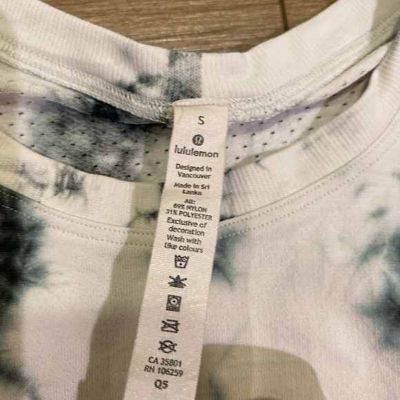 Lululemon tie dye muscle tan cropped small - Picture 3 of 6
